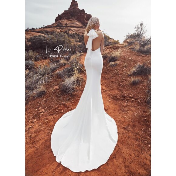 La Perle by Calla Blanche LP2008 Paisley Wedding Gown Size 10 & 12 NEW - Picture 2 of 4